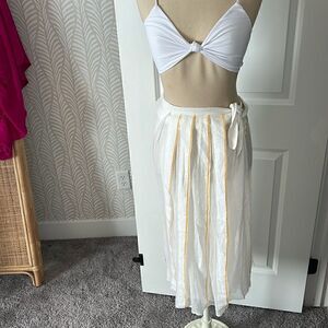 NWT Lemlem Kiki Pleated Sarong Skirt in Sun